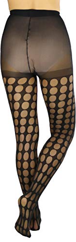 Image of ToBeInStyle Women's Fun Polka Dot Tights Pantyhose & Thigh High Socks Hosiery