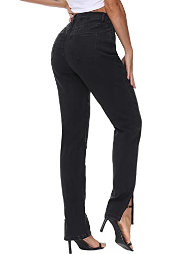 NiceQ Women’s High Waist Skinny Jeans Split Hem Stretch Denim Pants - Image 5