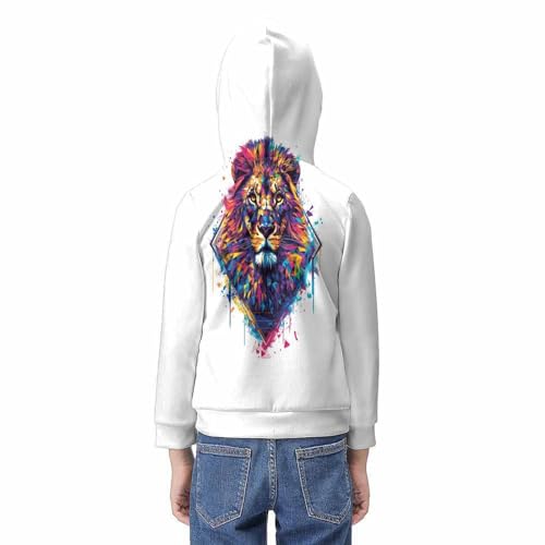 Sweats à capuche enfant lion pull manches longues 13-15 ans