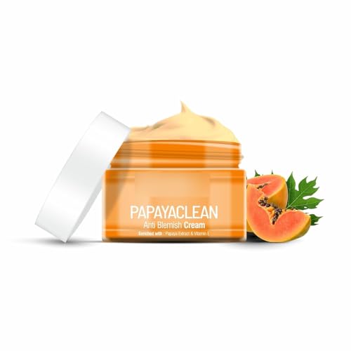 Papayaclean Anti Blemish Face Cream For All Skin Types | Hydrates, Reduces Dark Spots & Blemishes | with Papaya Extract & Vitamin E - 50 g