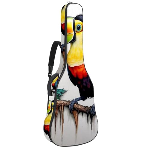 Sac transport guitare acoustique de protection supérieure motif toucan