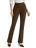 Rammus 28"/30"/32"/34" Womens Yoga Dress Pants with Pockets Stretch Work Pants for Women Bootcut Leg