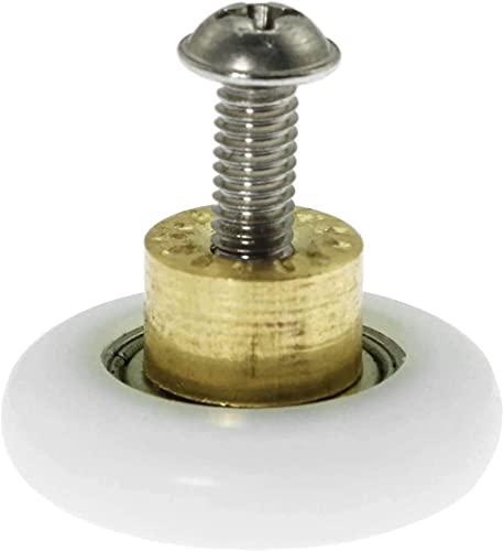 Shower Door Rollers Metal Alloy Wheels For The Bathroom Pan Glass Sliding Door Pulleys Replacement Parts Strong Load-Bearing Capacity Ultra-Quiet (Option A, Dia 19Mm) #TOP4