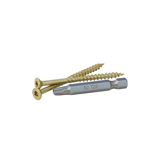Proferred - V56091 Professional Decking & Outdoors Wood Screws, 6-Lobe Bronze Skt Coating - 1500 Hour Salt Spray, Size Options In #8, 9, And #10, Lengths 2", 2.5", 3", 3.5", And 4" #TOP1