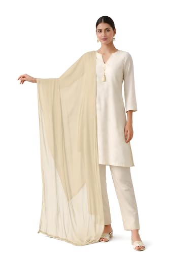 Image of MYRAH Chiffon Solid Casual Daily Use Dupatta For Women's & Girls Length - 2.50 Meter