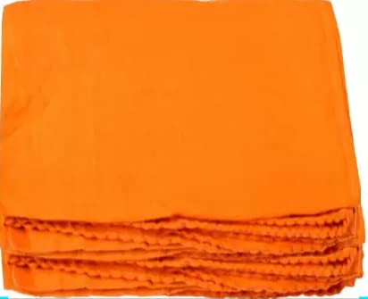 Image of Best and Unique Yellow Duster Cotton for Fine Quality Cleaning Home, Kitchen, Car, Table, Mirrors, Car This Big Large Cloth Mop Pocha Set for Wet & Dry Cotton Cleaning Cloth Color: Orange (6)