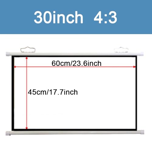 Pantalla manual para proyector 30" formato 4:3 y 16:9 miniatura 2