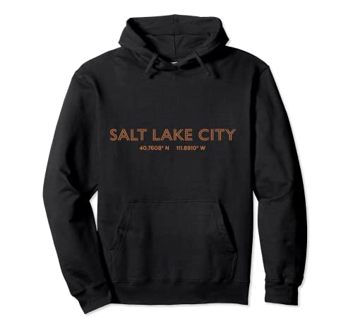 Coordenadas de Estados Unidos - US Salt Lake City Sudadera con Capucha