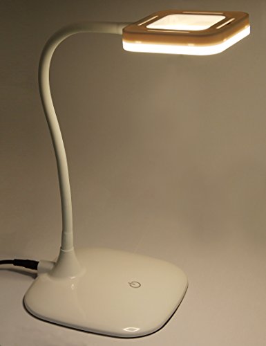 Trango 7491-016 LED Schreibtischlampe in Weiß *LOPY* inkl. 1x 6 Watt LED Modul 3000K warmweiß & 3 Stufen Touch dimmbar… – Bild 4