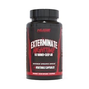 Exterminate Night Time Fat Burner & Sleep Support – Boost Metabolism, Reduce Cravings & Burn More Calories – 10 Proven Ingredients Forskolin, 5-HTP, Saffron, Paradoxine & Melatonin (100% Stim Free)