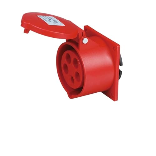 Prise d'aviation industrielle femelle 5 broches étanche IP44 pour tableau électrique