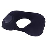  Oreiller en forme de U Oreillers de voyage Avions Oreiller de cou portable super léger en forme de U Oreiller vertébral cervical gonflable automatique en forme de U Portable doux (couleur : rose) (ble