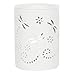 Price comparison product image Enchanting White Ceramic Dragonfly Oil Burner - 11.5cm x 8.5cm (1 Pc) - Elegant Cutout Design - Perfect Ambience Enhancer for Home & Office