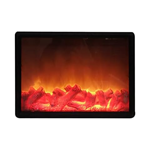 Lseqow Fireplace Lamp LED Flame Lamps Simulated Fireplace Light Rectangle Fire Place Lantern Effect Light for Home Decor Indoor Christmas Ornaments Cover