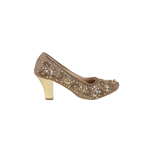 Image of Mochi Women'sSlip On Closure Ethnic - Mojaris with Block Heel