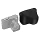 JJC Neopren Kameratasche für Leica Q3, Q2, Q, EOS R7 R10 mit RF-S 18-45mm f/4.5-6.3 is STM oder RF-S 10-18mm F4.5-6.3 is STM Objektiv, Kameras bis 130 x 75 x 100mm (Schwarz)