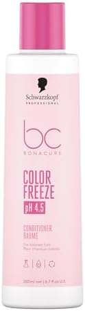 Schwarzkopf Professional Bonacure Color Freeze Conditioner For Porous Color Treated Hair Vegan Care Complex pH 4.5 Zero Fade Long Lasting Color Vibrancy Detangling Smoothing 200 ml