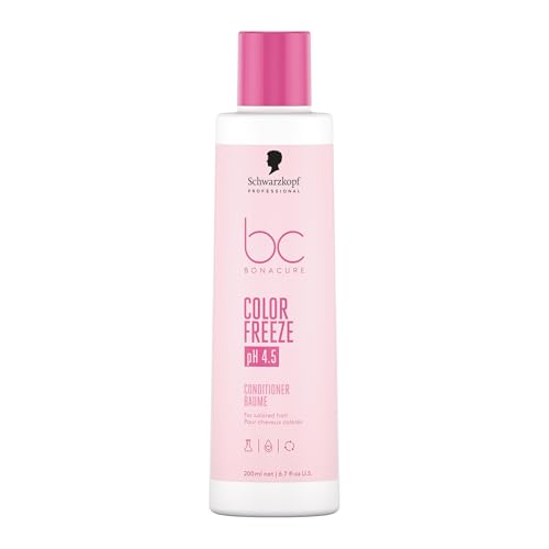 Image of Schwarzkopf Professional Bonacure Color Freeze Conditioner For Porous Color Treated Hair Vegan Care Complex pH 4.5 Zero Fade Long Lasting Color Vibrancy Detangling Smoothing 200 ml