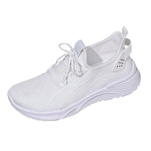 Chaussures de marche respirantes femme blanc 40 EU avec semelle souple anti-fatigue