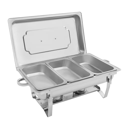kangten 3 x 3 L varmhållningsbehållare rostfritt stål matvärmare varmhållningsbehållare kit skafning bufféer enkel rengöring för catering, buffé och fest