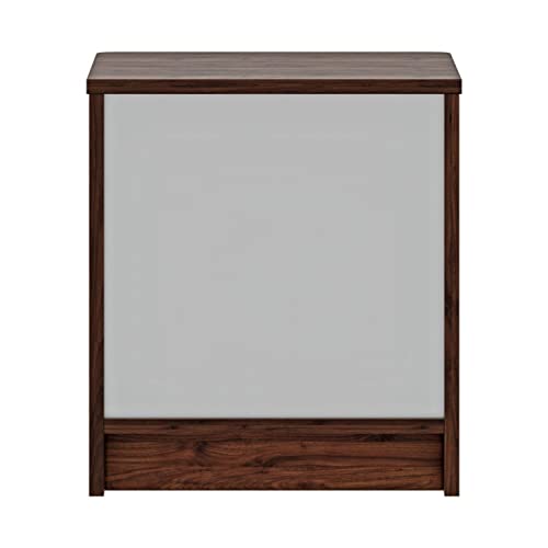 Image of Wakefit Bedside Table| Engineered Wood Side Table with Storage with Single Drawer | 1 Year Warranty | - Astra - Columbian Walnut
