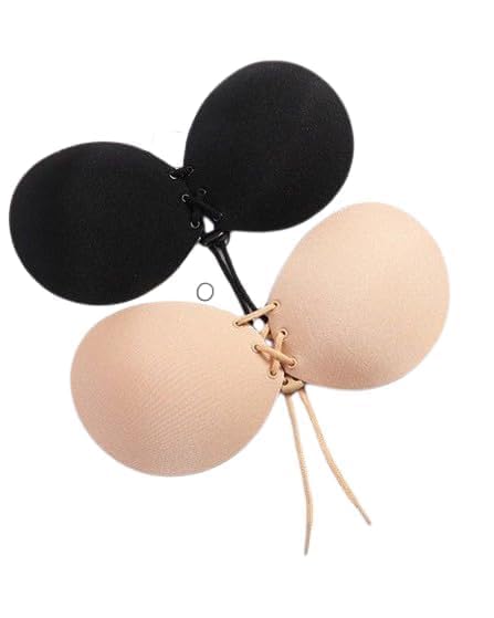 gotipride Women's & Girls Padded Wire Free Regular Reusable Strapless Wire Free Stick-On Silicone Push Up Free [ Pack of 1] Multicolour-picture-17
