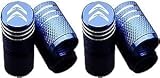 Lot de 4 valves de Voiture pour Citroen C2 C3 C4 C5, Bouchons de Valve de Roue, Bouchons de Valve de Pneu, Accessoires extérieurs Automobiles