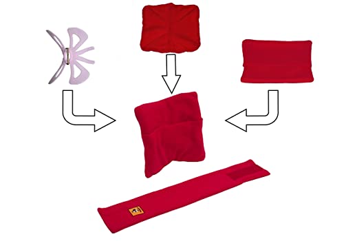 Foxseon Travel Pillow,Support Neck Pillow With Scarf,Airplane Car Or Office Nap Pillow,Easy To Clean And Carry,With Luxury Storage Bag(Red) #TOP2