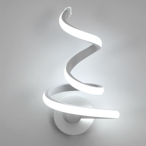 Comely Applique LED da Parete Interno, Creative Design a Spirale alluminio con 24W led luce bianca 6500K, Applique da Parete Moderna Lampada a Muro per Corridoi e Scale, Soggiorno,Lunghezza 30cm