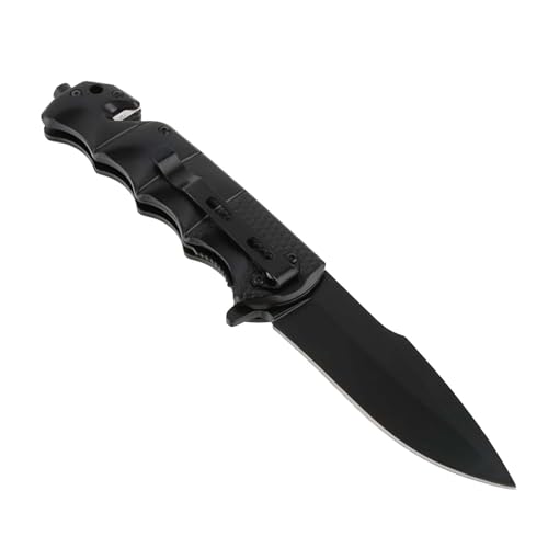 ToopMount Navaja Plegable de Bolsillo, Navaja Plegable con Hoja 3CR13 de 3,86' y Clip de Bolsillo para Romper Vidrios, Navaja de Supervivencia Compacta, Navaja Plegable para Acampar y Hacer Senderismo