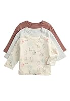 Marks & Spencer 3Er-Pack Oberteile Aus Reiner Baumwolle Mit Waffelmuster Und Bärenprint (0–3 J.) Crème Mix 2-3 Jahre