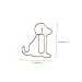 Angoily 25pcs Creative Dog Shaped Bookmark Clips Rose Gold Metal Paper Clips for Office School and Home Use