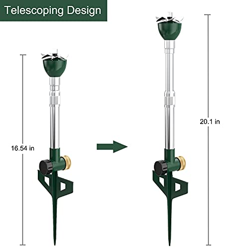 image for FANHAO Garden Lawn Sprinkler for Yard, 100% Metal Water Sprinkler with