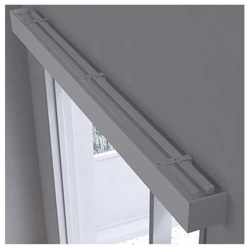 Riel de aleación de aluminio blanco para salón, sistema de doble pista con pelmet de 1,6 m 3