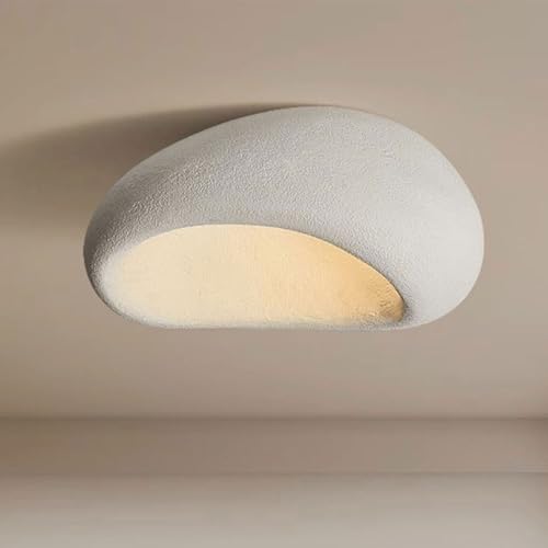 Image of ENTHERONIC Modern Wabi-Sabi Style Ceiling Light E27 Bird Nest Shape Ceiling Lamps Concrete Finish Dome Indoor Ceiling Lights For Kitchen Island Bedroom Dining Lighting