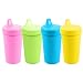 Re-Play Made in The USA 4pk No Spill Sippy Cups for Baby, Toddler, and Child Feeding - Sky Blue, Bright Pink, Yellow, Lime Green(Easter+)