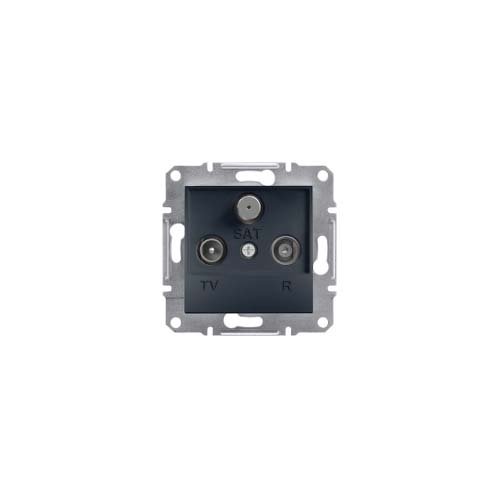 Prise TV-R-SAT intermédiaire Schneider Asfora EPH3500271 finition anthracite