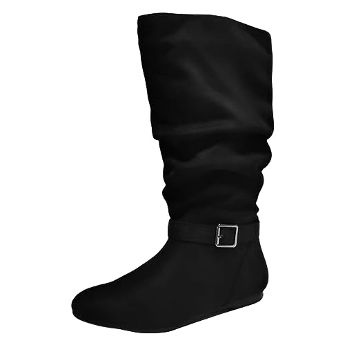 Bottes d'hiver doublées femme avec manches épaisses et tête ronde