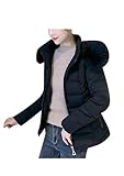 Femmes Hiver Épaissir Chaud Matelassé Décontracté Élégant En Bas Manteau Mince Veste Tampon Avec Capuchon Amovible Fausse Fourrure