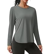 TACVASEN Women's UPF 80+ UV Shirts Long Sleeve Workout Sun Shirt Outdoor Gym Hiking Tops Breathab...