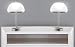 Produktbild TRANGO 2er Pack 2017-93 Schreibtischlampe in Nickel matt mit satinierte Glasschirm *DALLAS* Tischleuchte, Nachttischlampe, Nachtischlampe, Fensterbankleuchte inkl. je 5 Watt LED Modul 3000K warmweiß