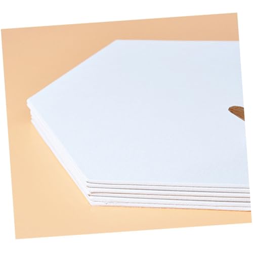 Lienzos blancos duraderos de algodón ABOOFAN con soporte hexagonal texturizado 3