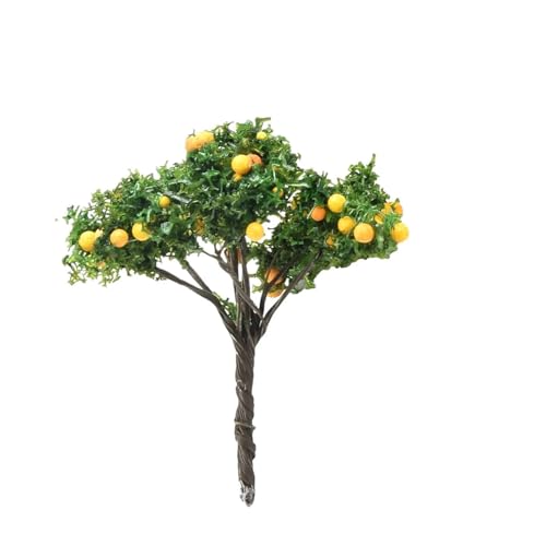 Suministros de paisaje, 20 unidades de 4 cm, modelo de frutas naranjas, árboles, tren, jardín, huerto, paisaje, escala, construcción, decoración de carreteras