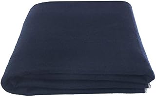EKTOS 80% Wool Blanket, Navy Blue, Light & Warm 3.7 lbs, Large Washable