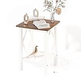 3imothrix End Table with Charging Station, Side Table with USB Ports and Outlets, Nightstand, 2 Tier