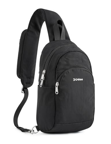 G4Free Crossbody Bag for Women Casual Sling Backpack Fashionable Shoulder Chest Fanny Packs Black