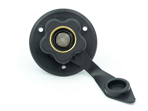 Image of B&B Molders, 94215 City Water Fill, Brass Check Valve - Black | Leak-tested, UV-stable acrylonitrile construction, OEM replacement, Made in USA