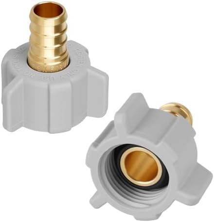 (Znkiok 2 Pack)1/2" Pex x 1/2" Female NPT Swivel Adapter, Brass C...