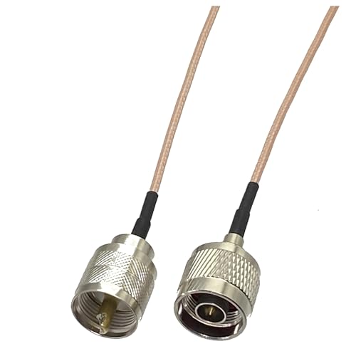 RG316 RG58 RG142 RG400 UHF PL259 - N RF�����R���o�[�^�R�l�N�^�s�O�e�[���W�����p�[�P�[�u���X�g���[�g6�C���`�`20M(RG316 PL259 to N M,20CM)