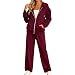 Jogginganzug Damen Baggy, Activewear Trainingsanzug Elegante Hausanzug Casual Sportanzug 2-Teilig Zip Sweatjacke und Jogginghose Freizeitanzug Bequeme Streetwear Jogging Anzug Fitness Sport Tracksuit